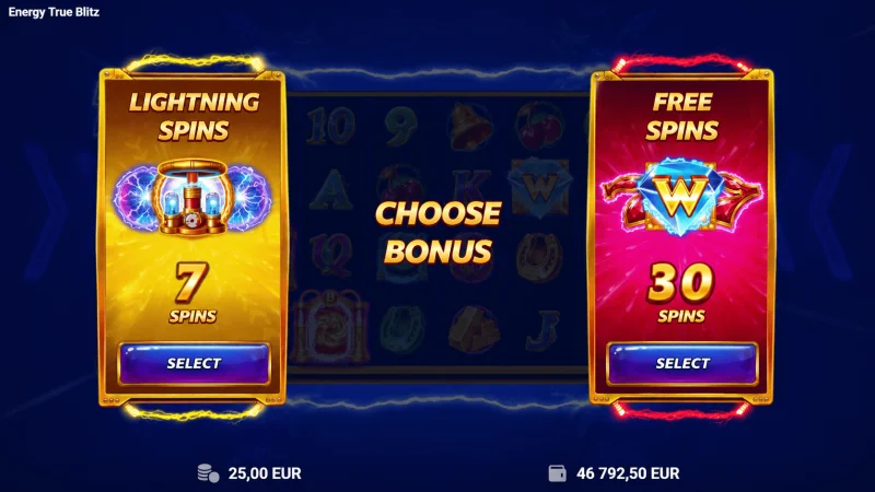 Energy True Blitz - rogha athraitheach Lightning Spins